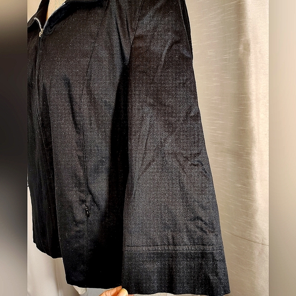 Norton McNaughton Jacket, Women, Black Zip Up, Collar, 3/4 sleeves, Zip Pckts,12 - Picture 6 of 11